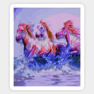 Horses at the beach Sticker